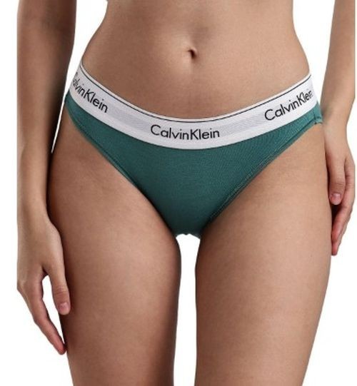 NWT Calvin Klein F3787 “Modern” Logo Cotton Bikini, Teal (030), XL