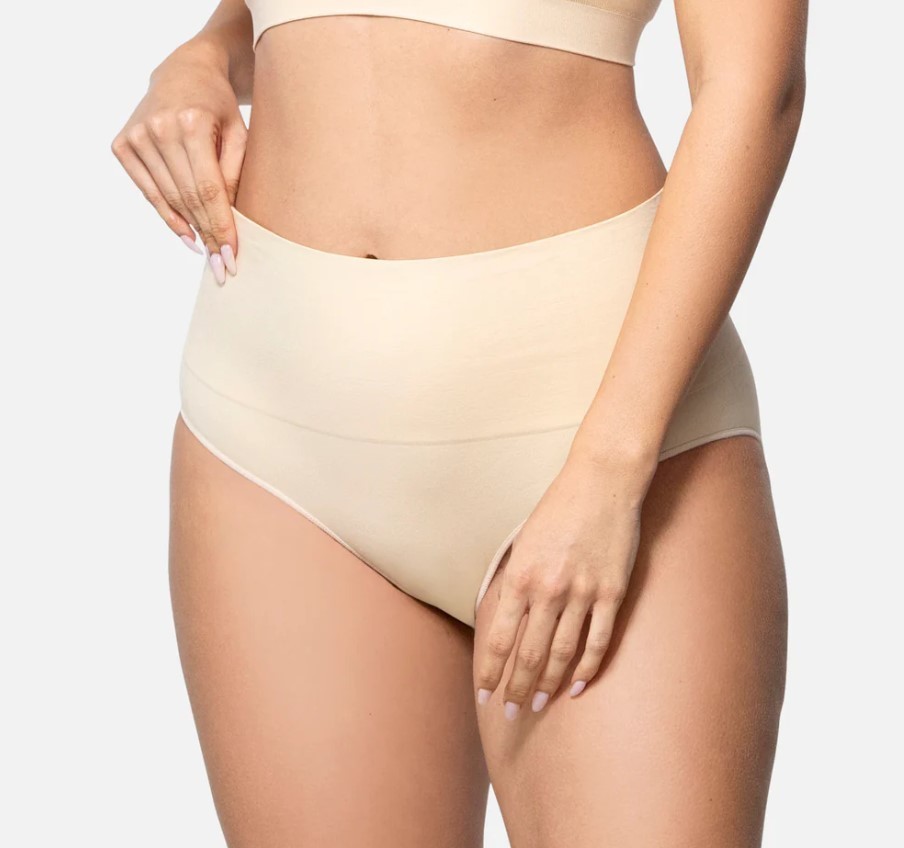 UNDEROUTFIT Smoothing at Waste Brief Sand (Beige) Large Style #308 NWOT