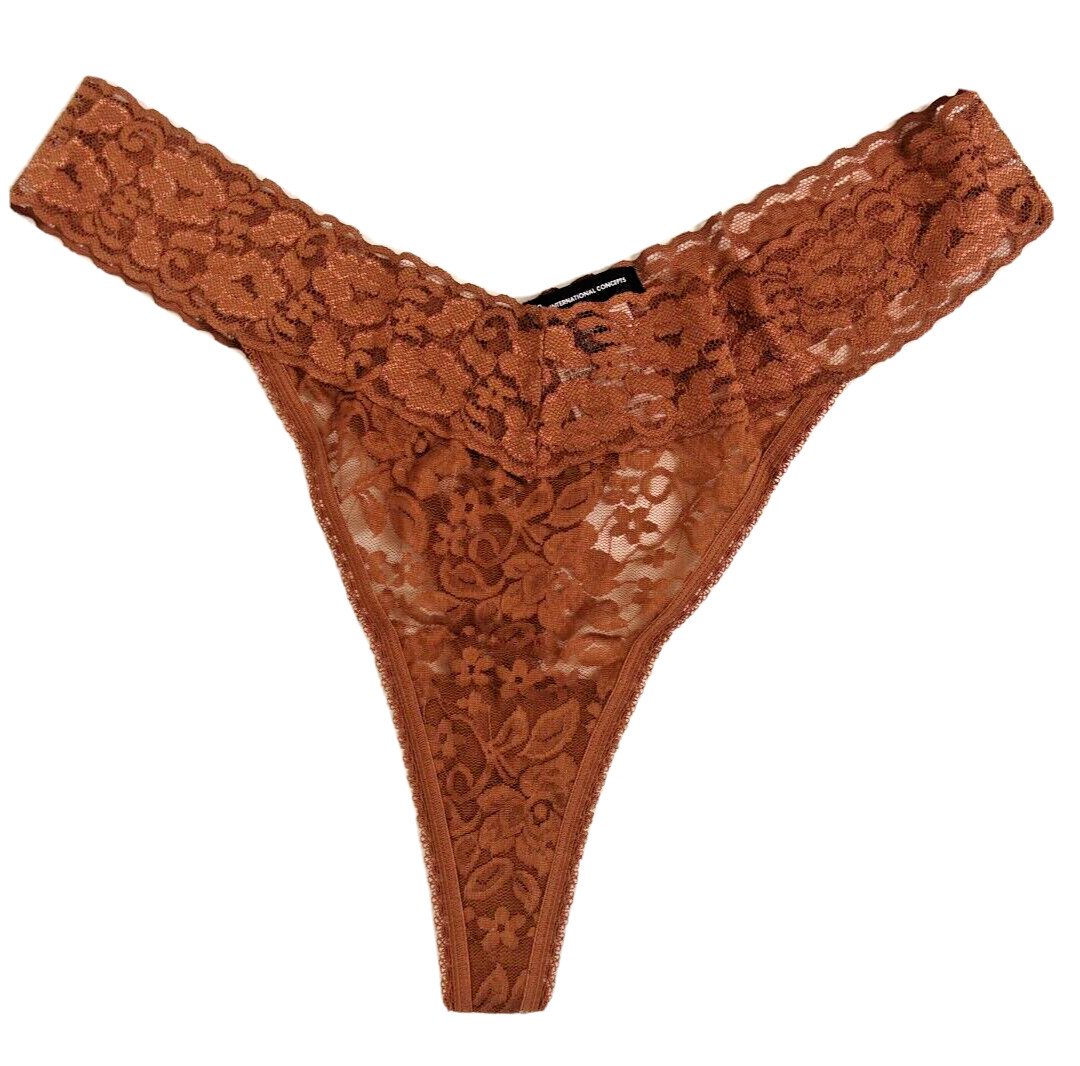 INC Lace Thong Underwear Women Size XXL 3-Pack Almond Latte Colors