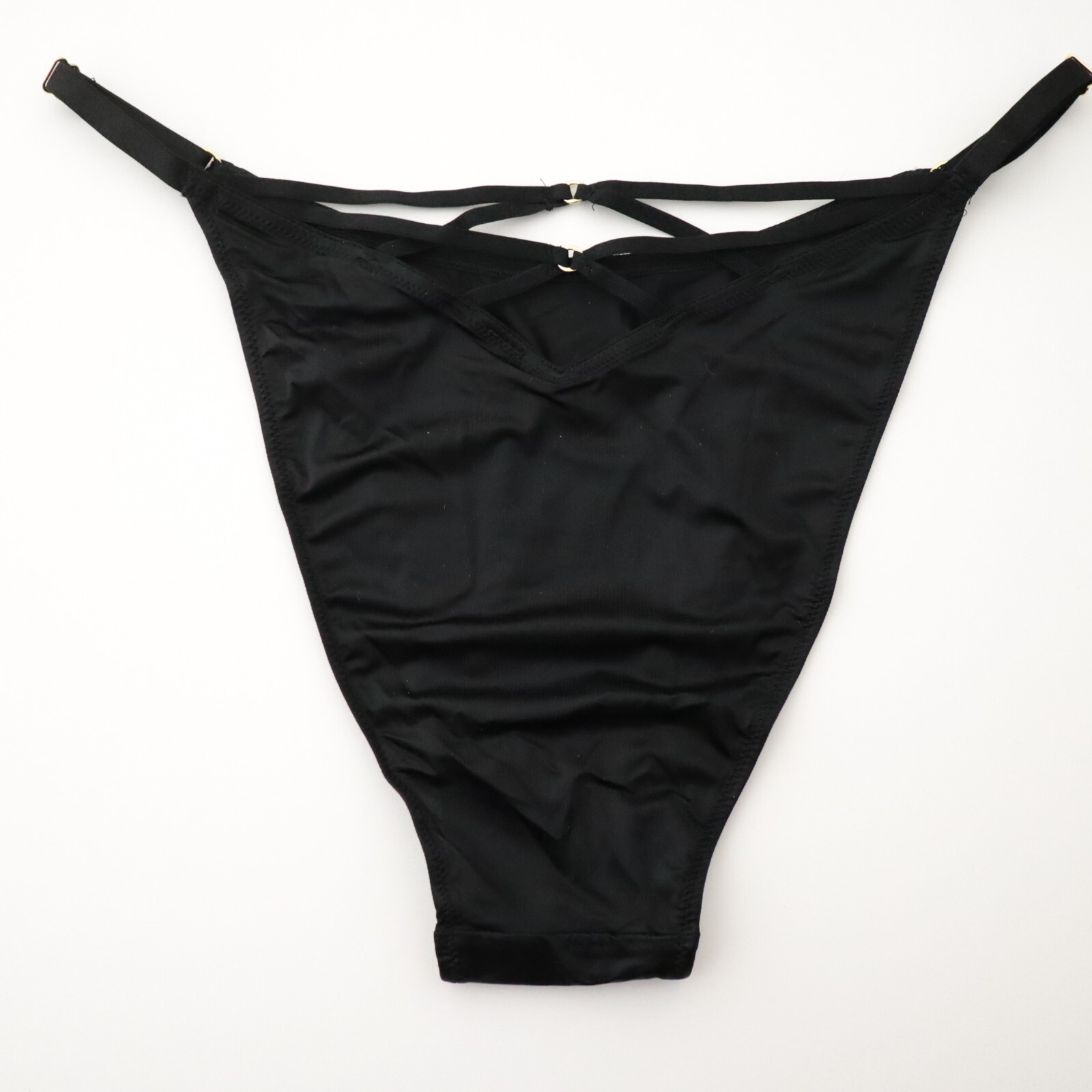 VICTORIA’S SECRET Very Sexy Satin Strappy High Leg Brazilian Panty M L