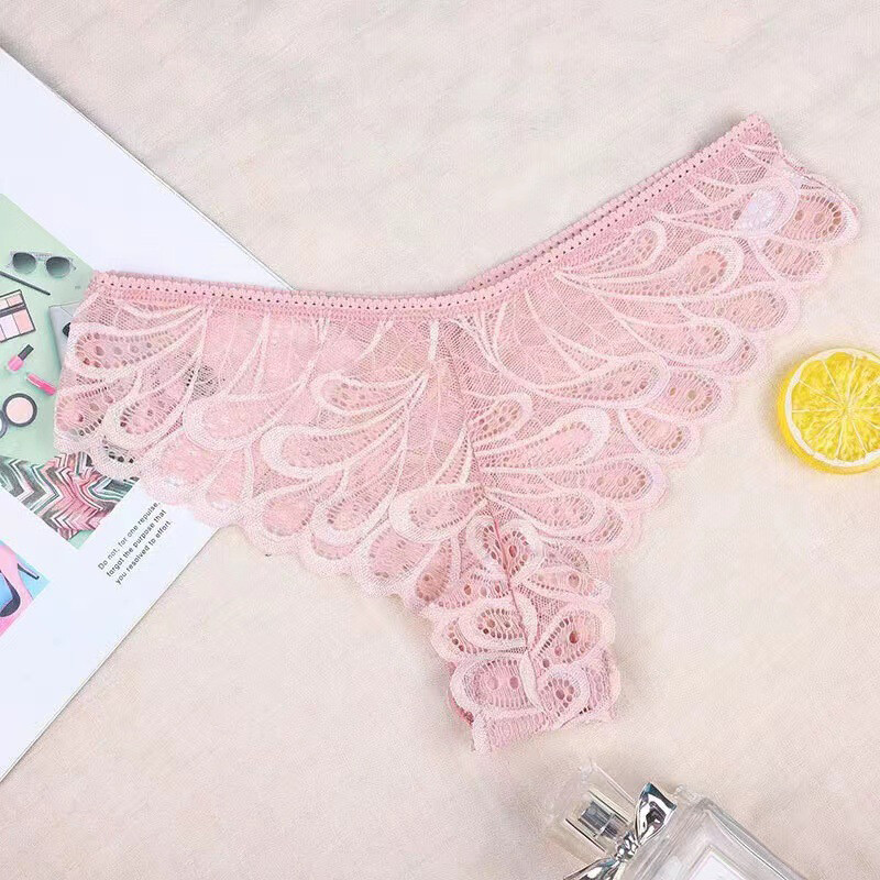 5 Packs Lot Sexy Women Lace Sheer Panties Briefs High Cut Underwear Intimates
