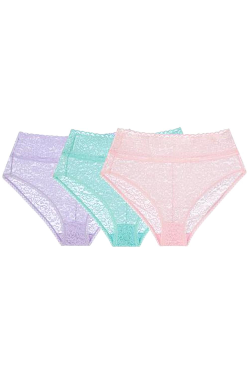 Rhonda Shear Women’s 3-pack Stretch Lace Pastel