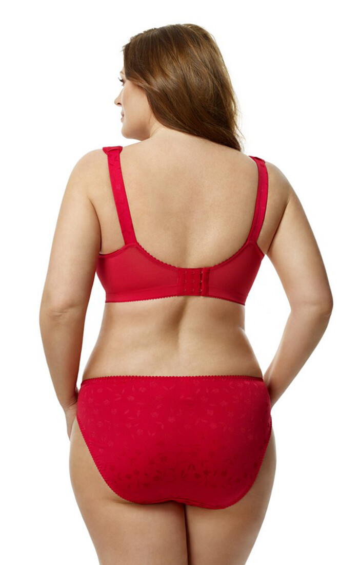 Elila Red Jacquard Plus Size Panty 3405 Medium Coverage to Size 10XL