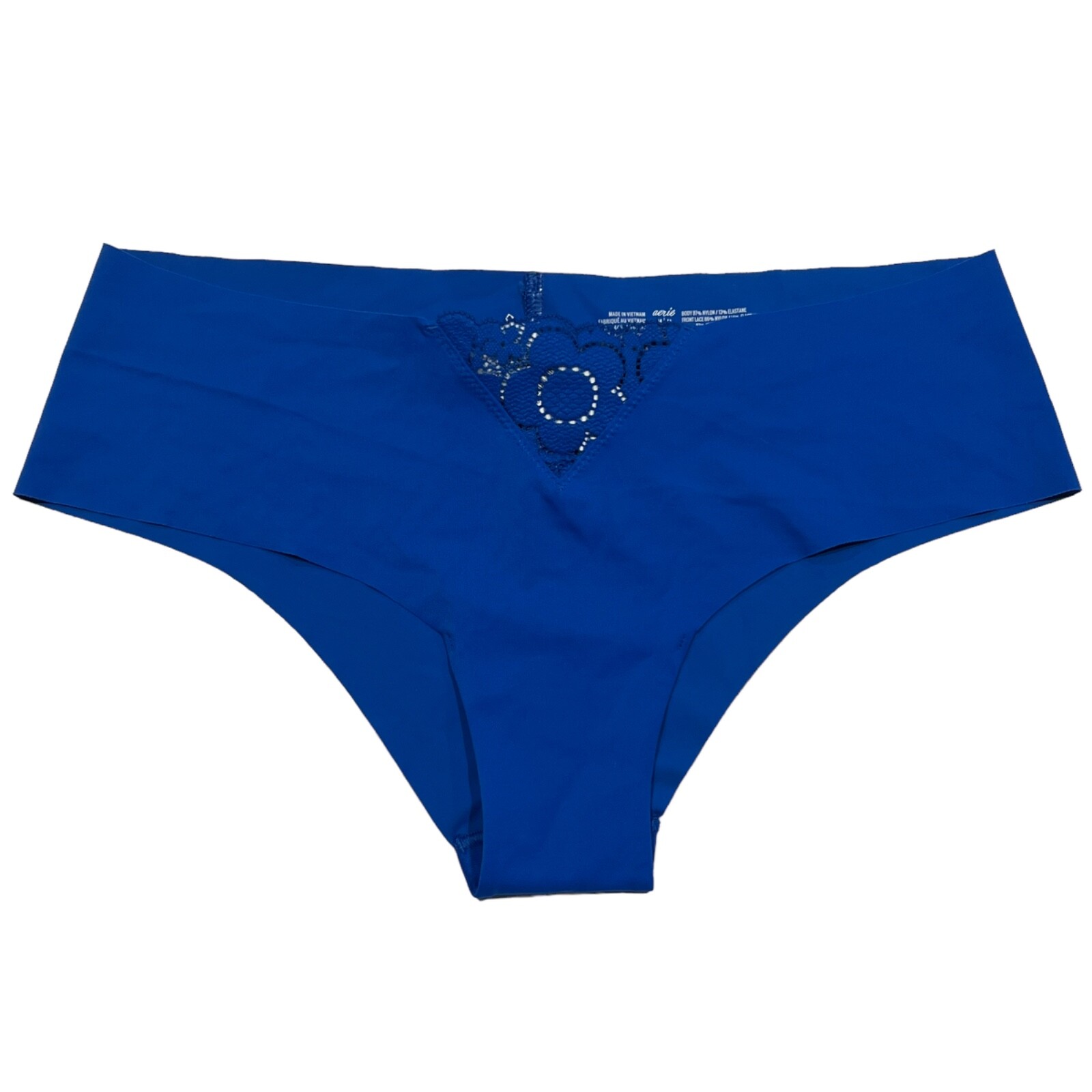 NWT AERIE Cheeky Pantie/Underwear Sz M-L-XL Royal Blue Silky Lace