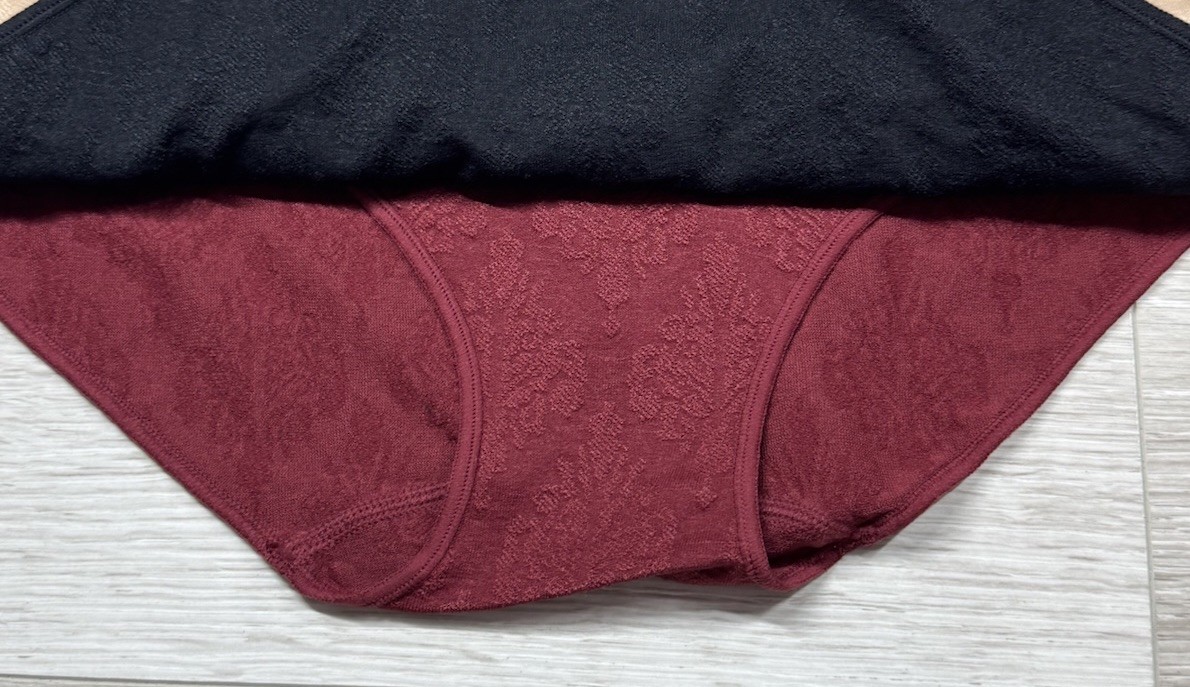 CAPEZIO Womens 3-Pack Hipster LOGO Seamless Panties Nylon Black Red Beige Size M