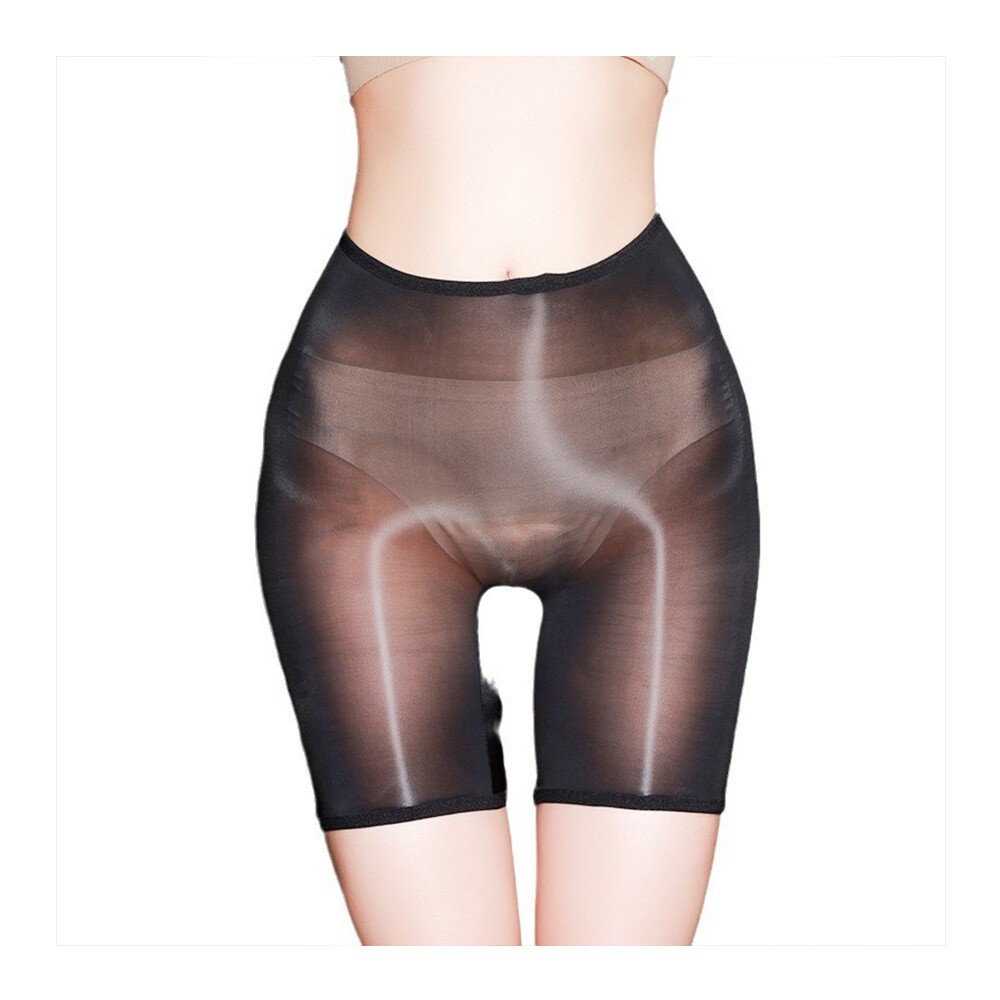 Sexy Womens Oil Shiny Glossy Underwear See Through Panties Boxer Shorts Knickers