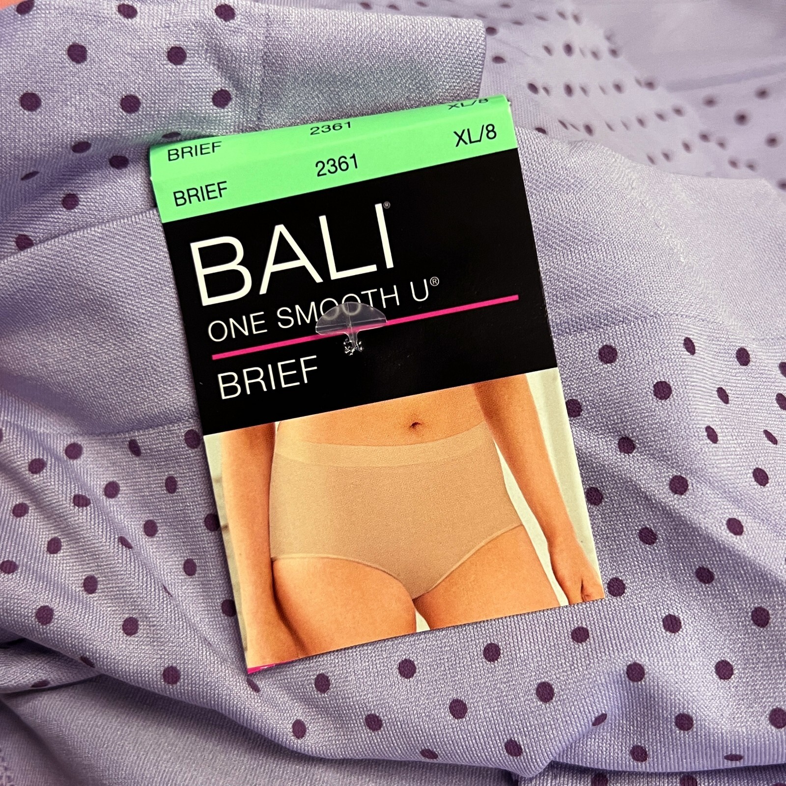 3 Bali One Smooth U Brief Panty XL 8 NWT 2361 3 PACK