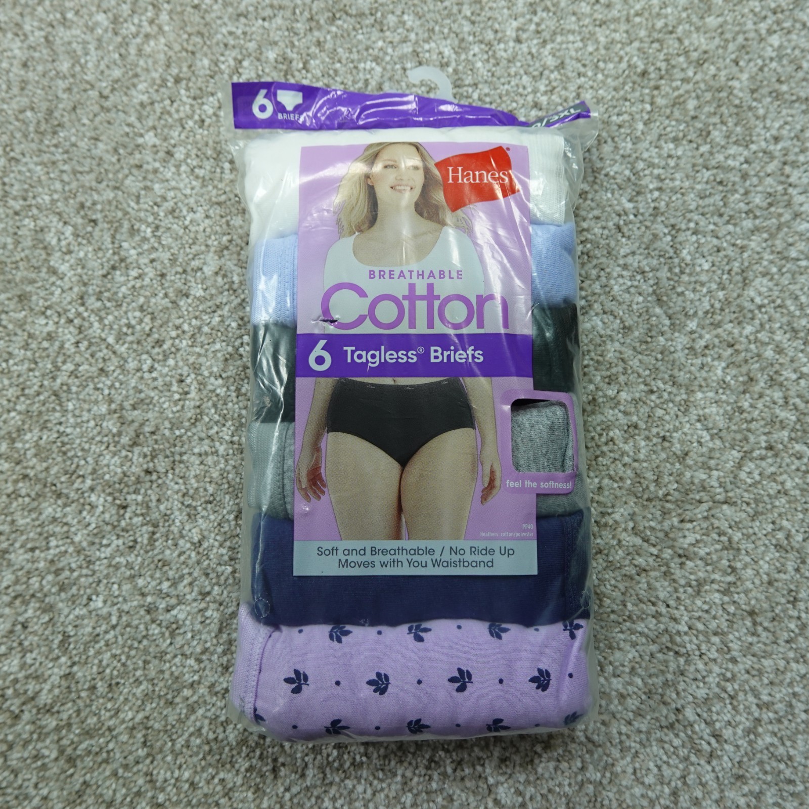 Hanes Underwear Womens 10 3XL Briefs Breathable Cotton Blend 6 Pairs