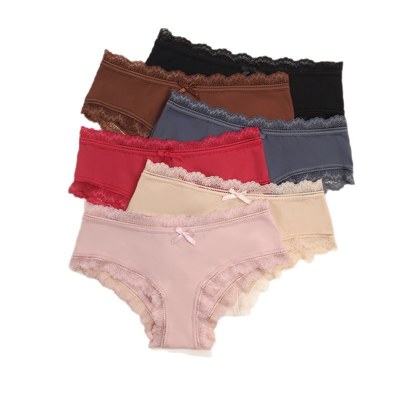 6 Pack Lot Sexy Ladies Womens Lace Panties Briefs Underwear Bikinis Lingeries