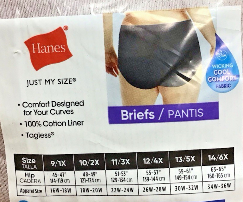Hanes Womens Just My Size Mesh 5 Tagless Briefs No Pantylines D22
