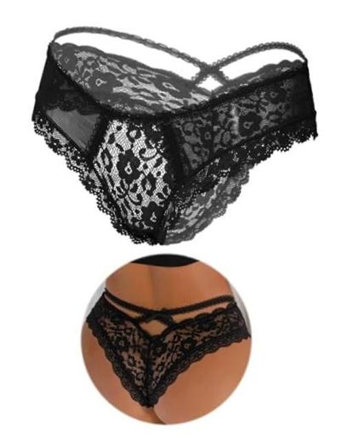 Lace Thongs for Women Sexy Lace Panties Plus Size X-Large-XX-Large 1-black
