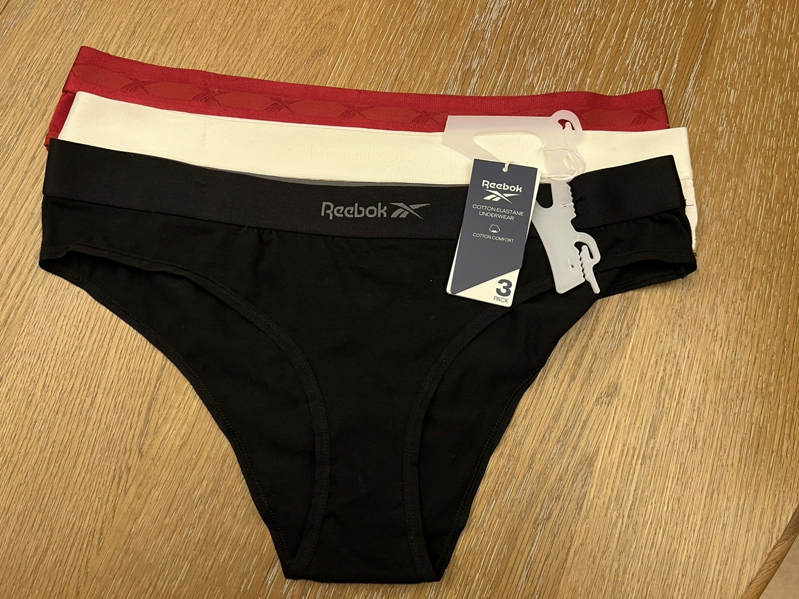Reebok Cotton Elastane Briefs Ladies x 3 XL BNWT