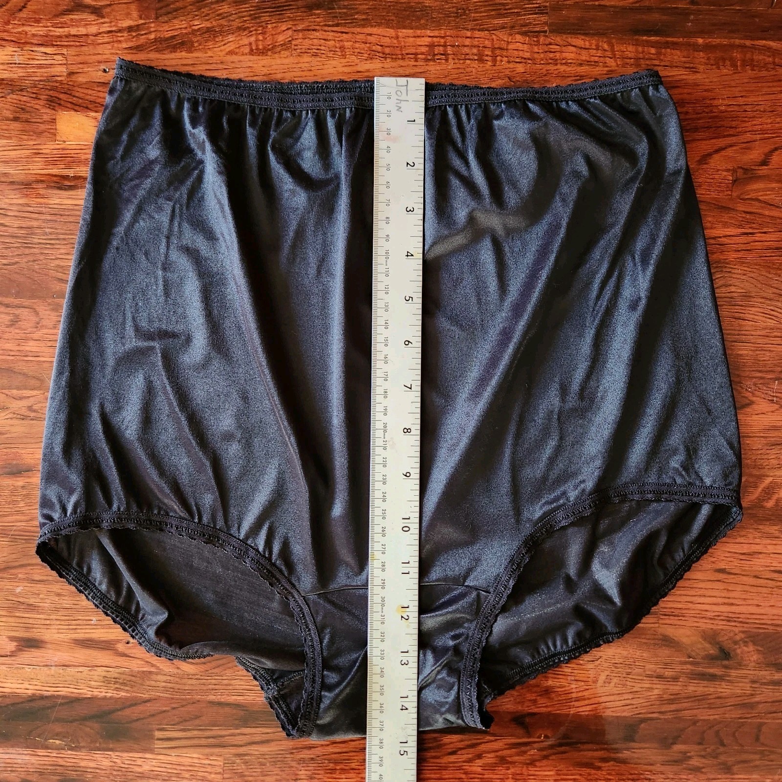 Bali Black Skimp Skamp Panties 3XL/10 Women’s Brief Nylon Spandex Underwear