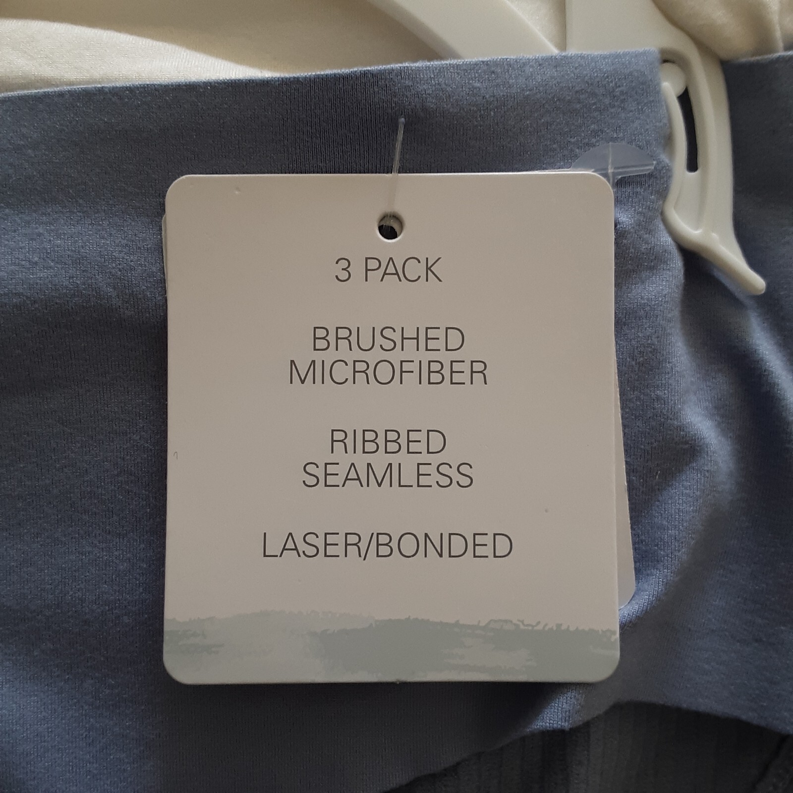 Tranquil & True Womens M Hipsters Ribbed Back Seamless Ivory Brown 3 Pack