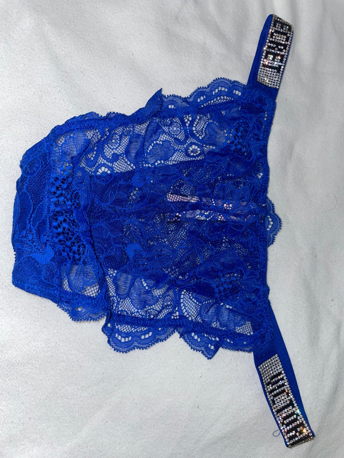Victoria Secret Panty Bikini SEXY XS Shine strap NEW logo rhinestone Bling