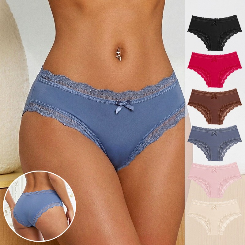 6 PCS Sexy Ladies Womens Lace Panties Briefs Underwear Bikinis Lingeries