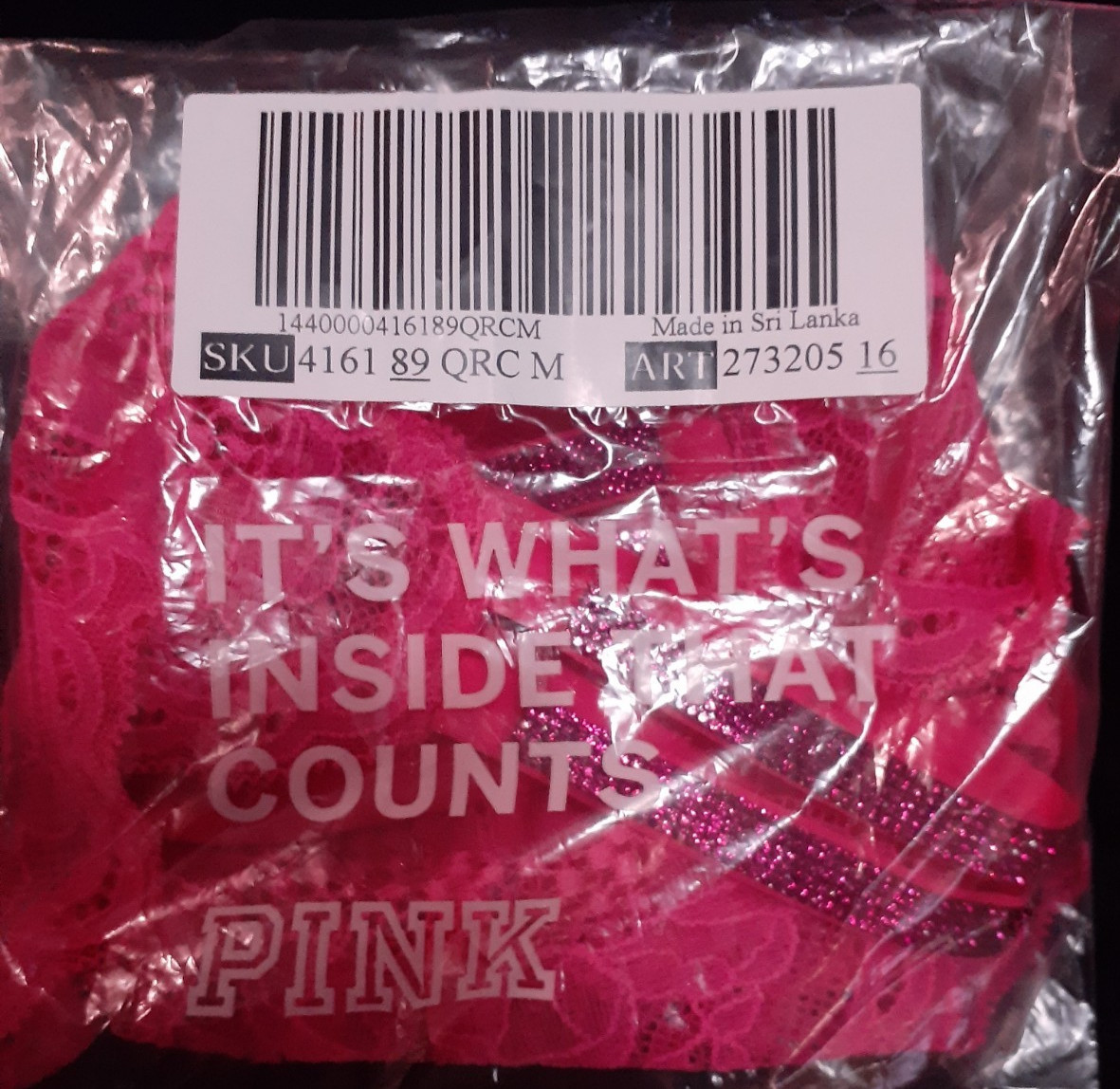 Victoria Secret Dream Angels Twinkle Strap Lace Brazilian Panty-PInk/M Sale
