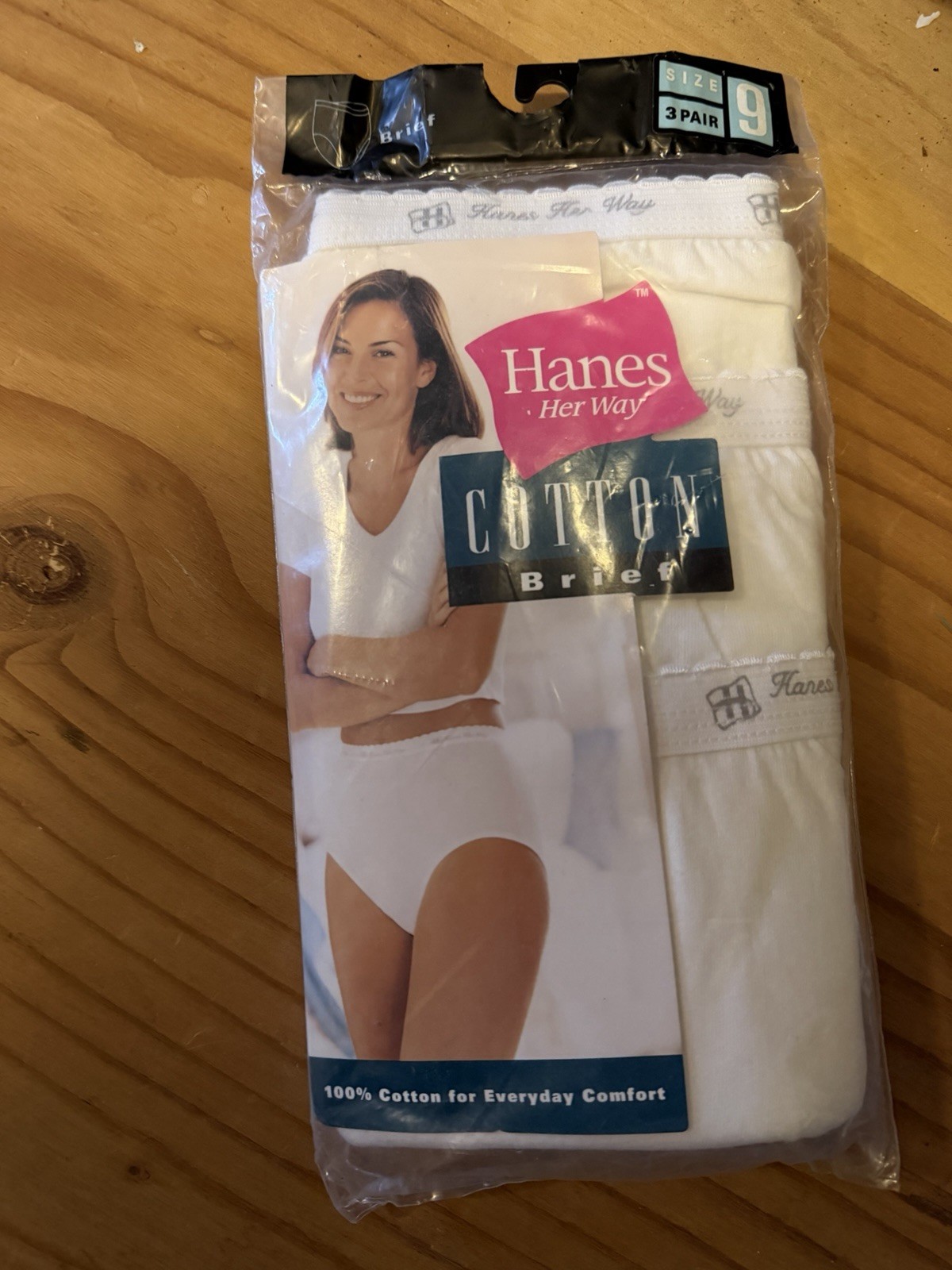 3 Pack Women’s Size 9 Hanes Her Way Cotton Nylon Briefs Underwear 1999 New
