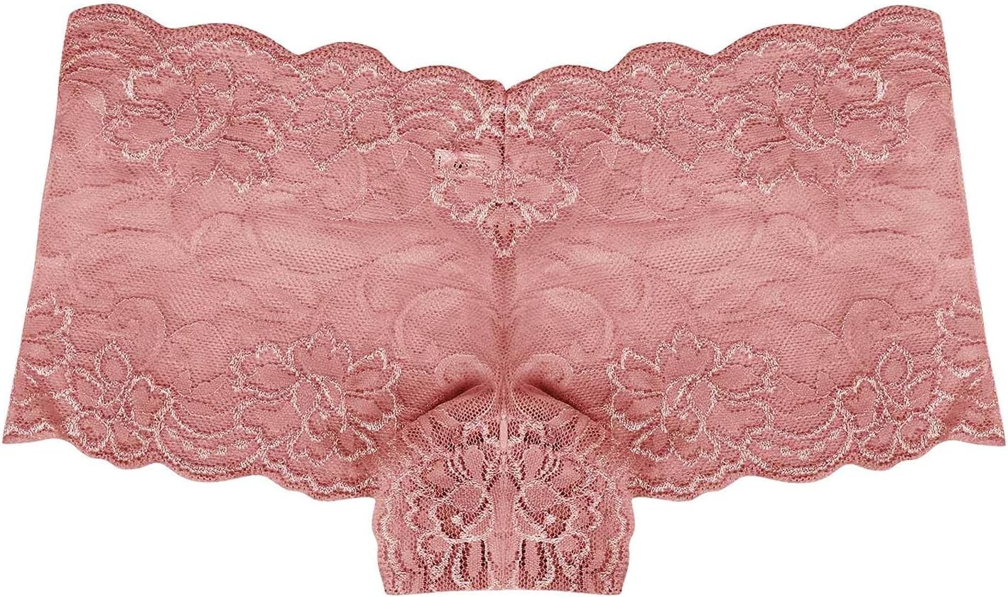 Cheeky Lace Boyshorts for Women: Breathable Pack of 6 Lingerie Essentials