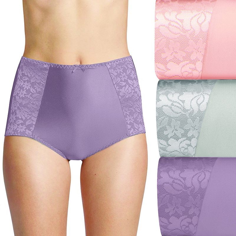 Bali Double Support Brief Panty Set – 3 Pack – Size M/6 – Multi-Colors