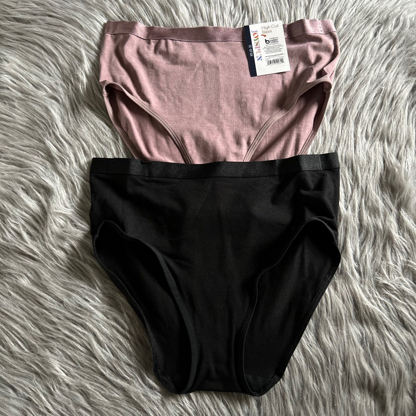 Joyspun High Cut Bikini Underwear Womens Size XS (0-2) Panties Cotton Panty