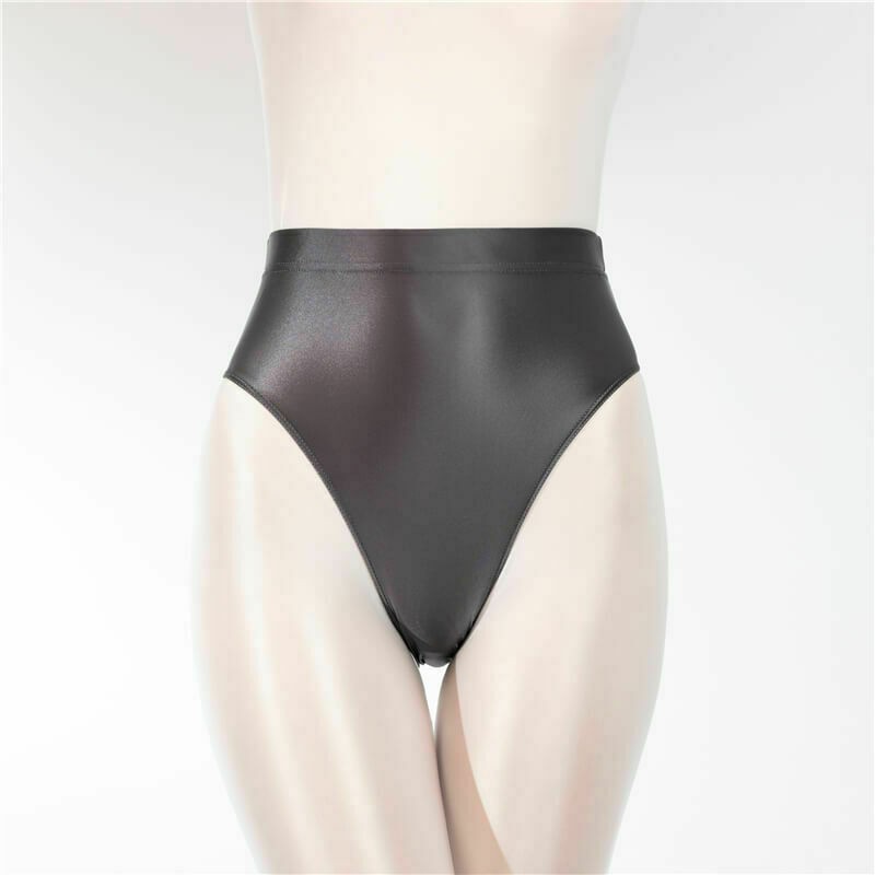 Men Women Oil Shiny Underwear Satin Glossy Wetlook Shorts Panties Briefs Bikini