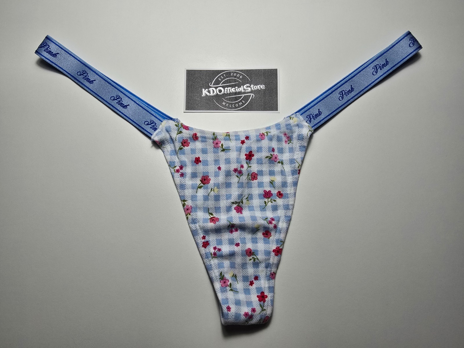M Victoria’s Secret PINK Logo Cotton High Leg Micro Thong Panties Underwear BDGF