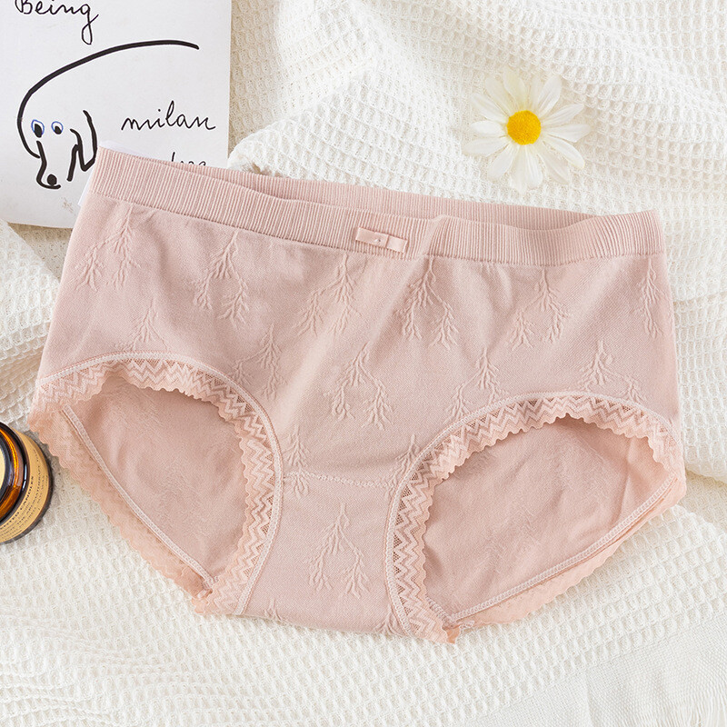 5 Pack Cotton Mid Waist Breathable Antibacterial Daily Wear Panties for Women
