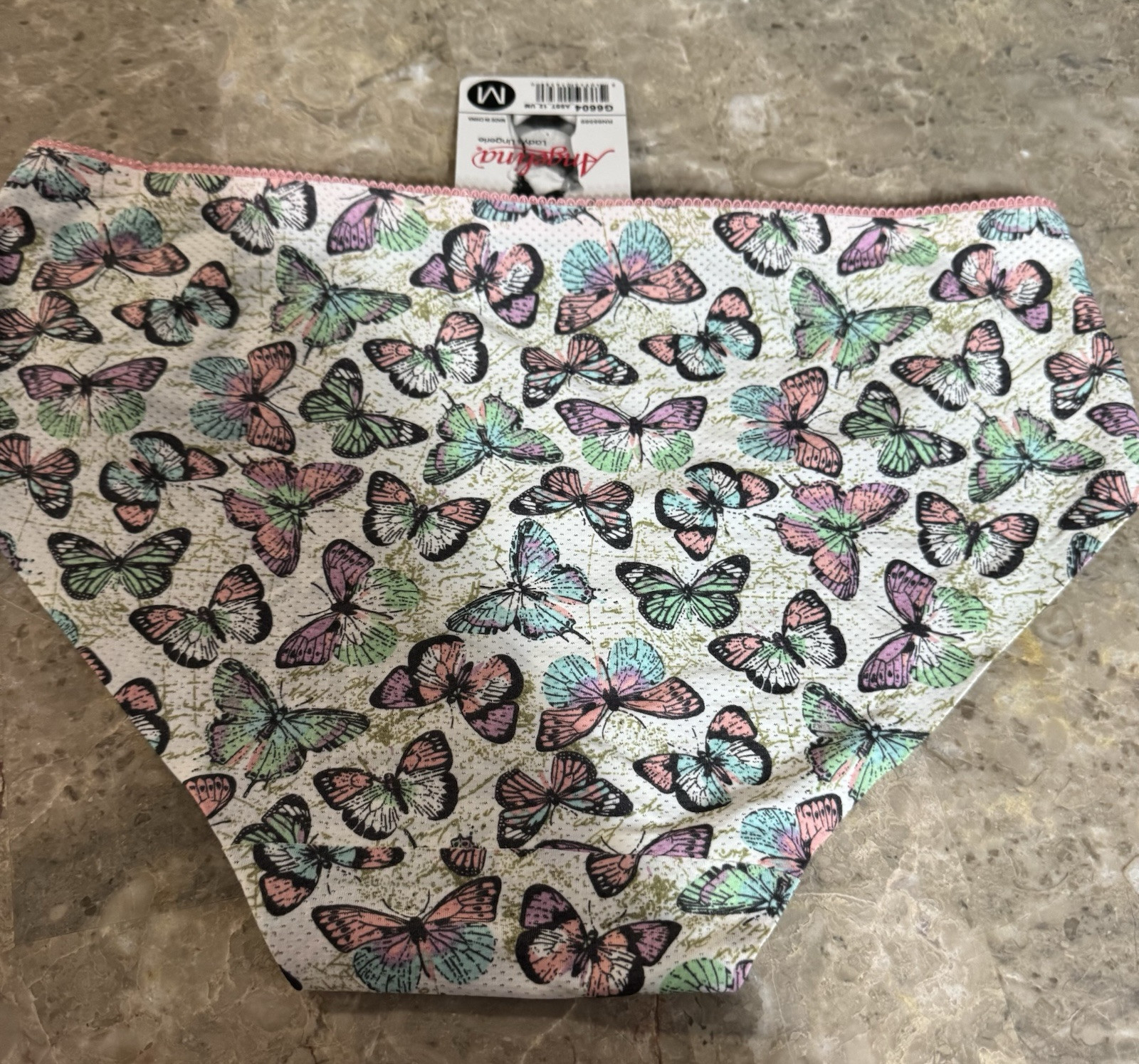 ANGELINA LADIES LINGERIE PANTY! BUTTERFLYS . MEDIUM ( RUNS SMALL ) NEW!
