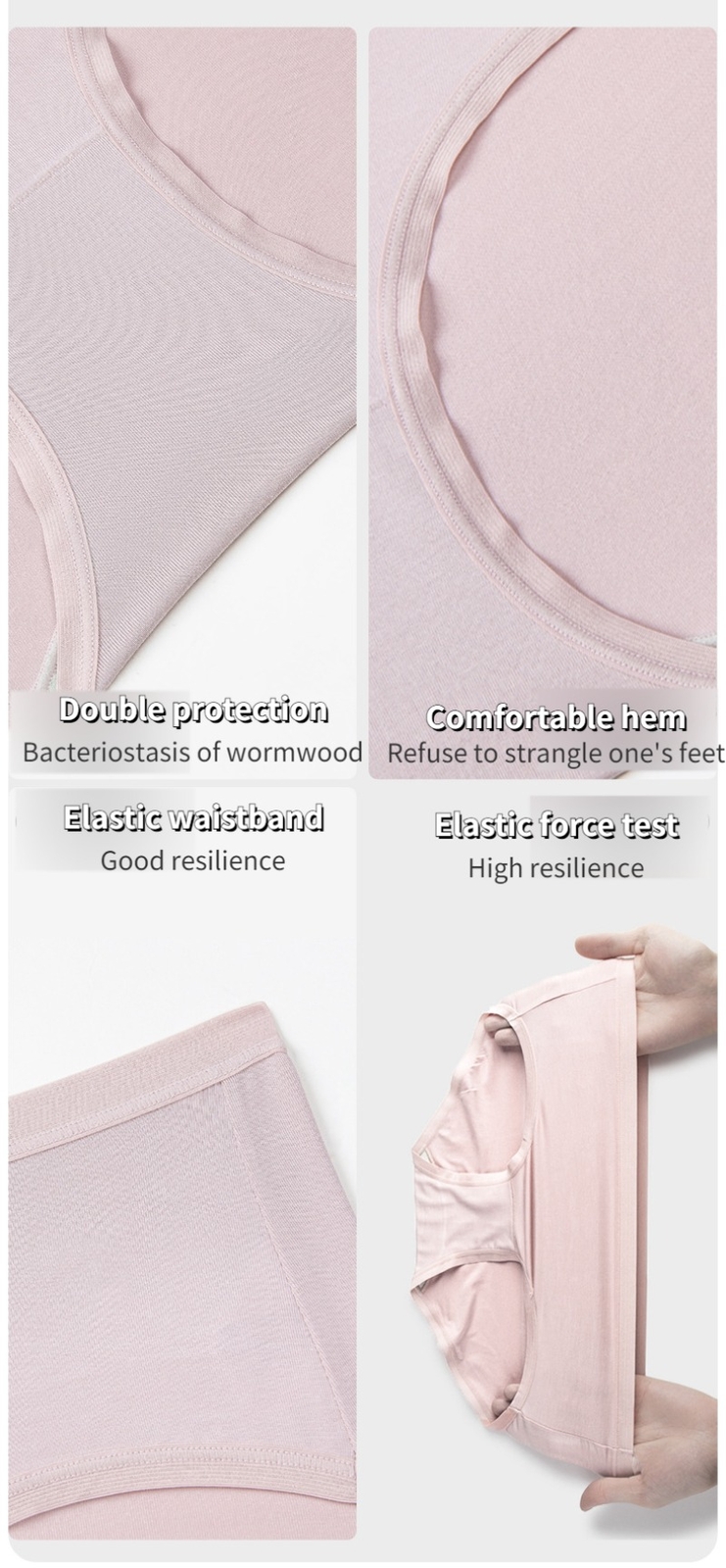 Women Antibacterial Breathable Seamless Girls Triangle Panties Modal Underwear