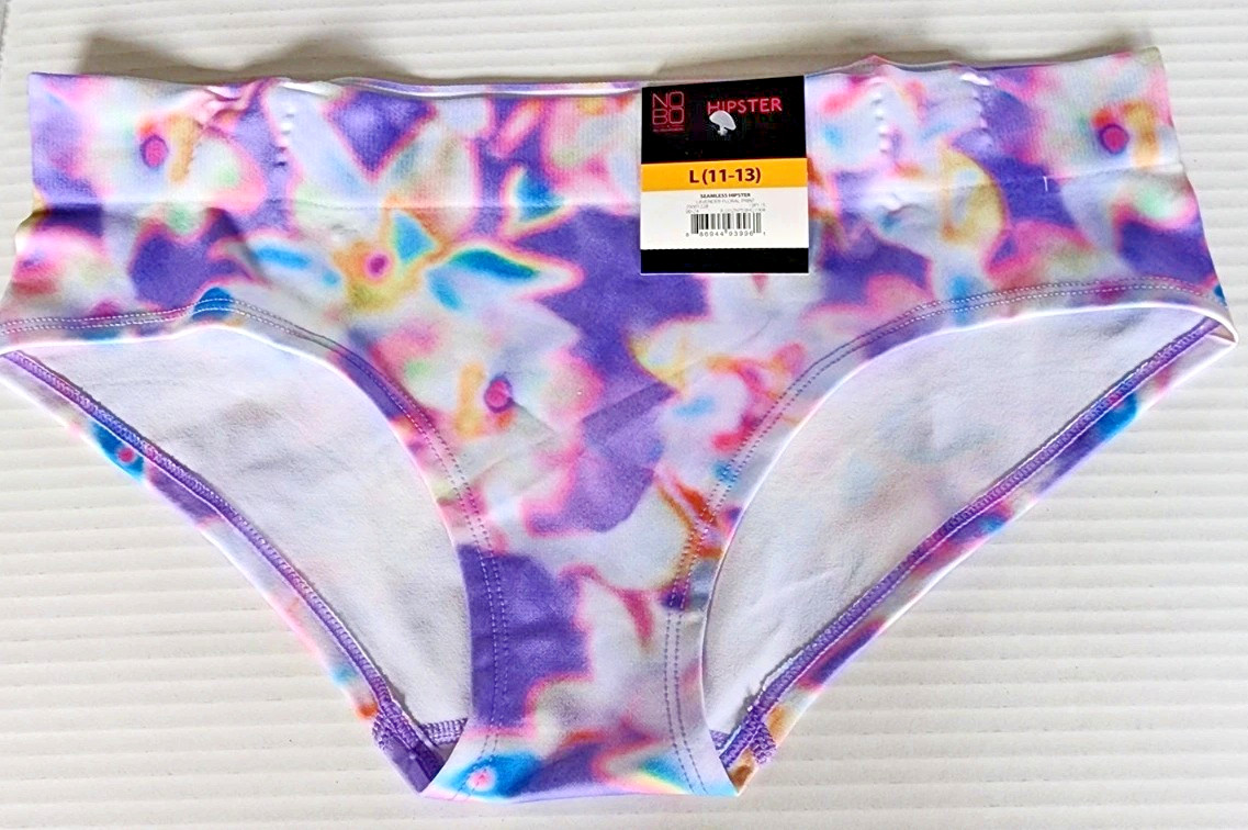 NoBo Girls Juniors Tie Dye Hipster Seamless Underwear NWT 1-pair (Y9)