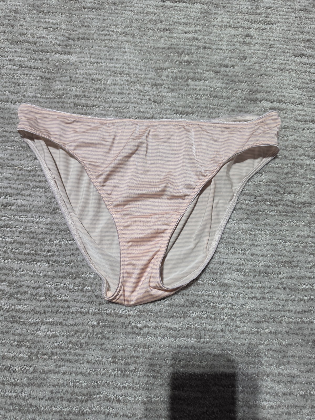 Vintage Victoria’s Secret Striped Perfect Everyday Smooth Satin Bikini Panties L