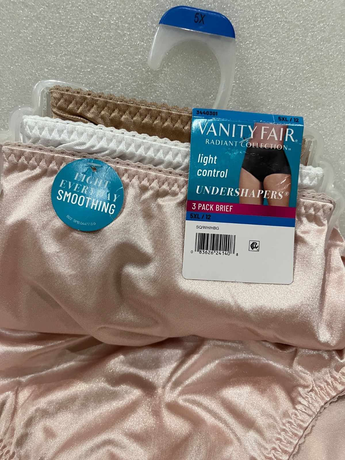 New Vanity Fair Radiant Undershapers Light Control Brief 3 Pk Women S,4XL,5XL