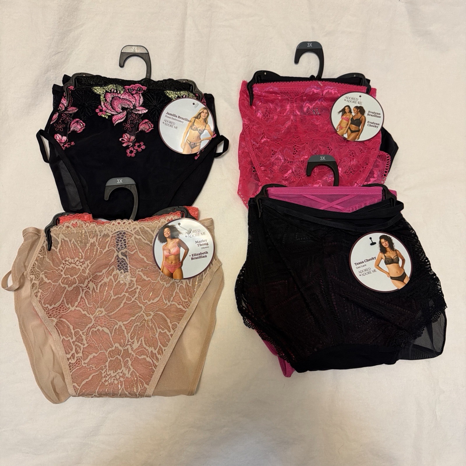 XXXL (22) Women’s Underwear (4 Sets Of 2) 8 Pairs! Fun Sexy Variety Plus Size