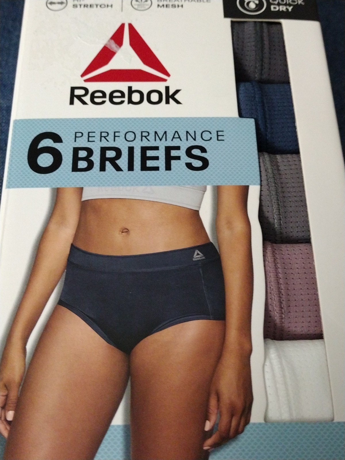 6-Pack REEBOK Women’s SMALL Briefs Air Tech Performance Stretch Mesh Quick Dry