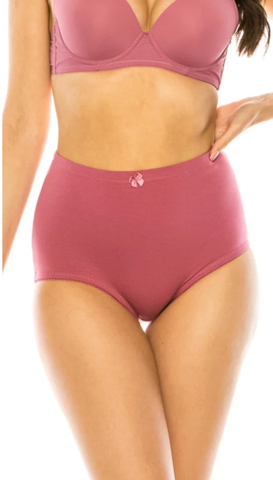 3/6 Pack Women High Waisted Briefs Bikini Panties Cotton Comfy 65 Underwear S-2X