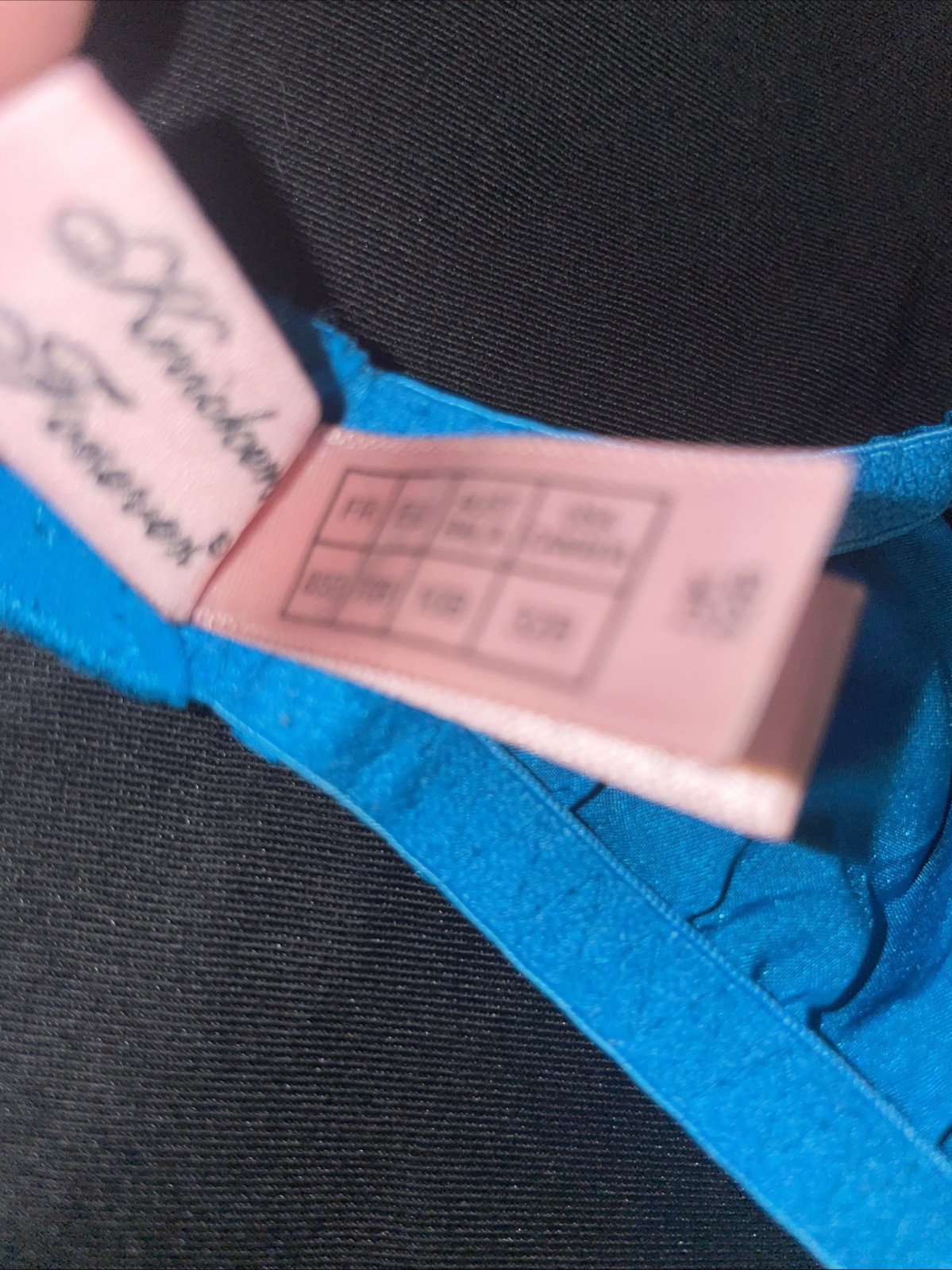 2PC SET Agent Provocateur LIZA PANTY Brief & BRA Turquoise WOMANS Sz S/2 Studded