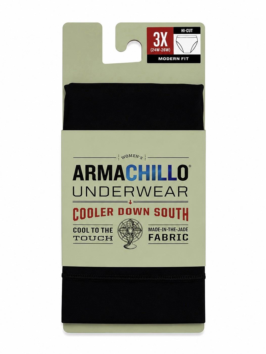 Duluth Women’s Armachillo Cooling Underwear Hi-Cut Brief/Black Size 3X (24w-26w)