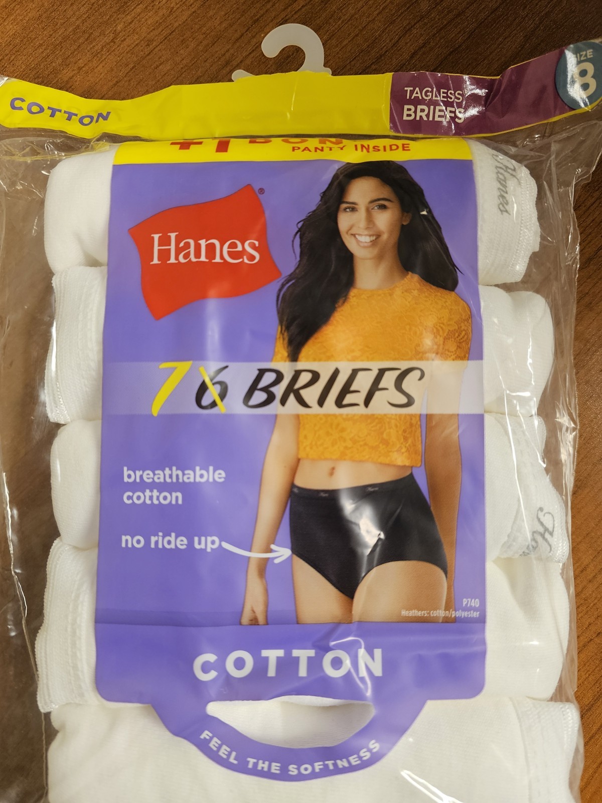 Hanes Women’s Cotton Brief Panties Size 8 White 7 Pack Cool Comfort Tagless NEW