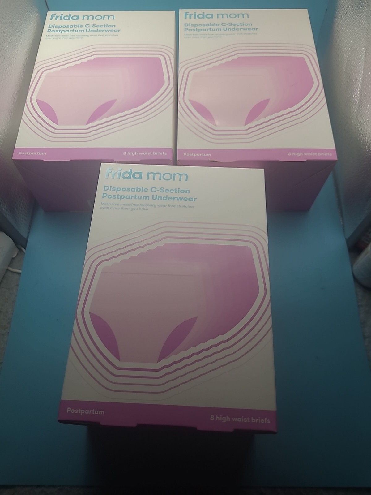 3 X Frida Mom Disposable High Waist C-Section Postpartum Underwear 8 Pk. Each
