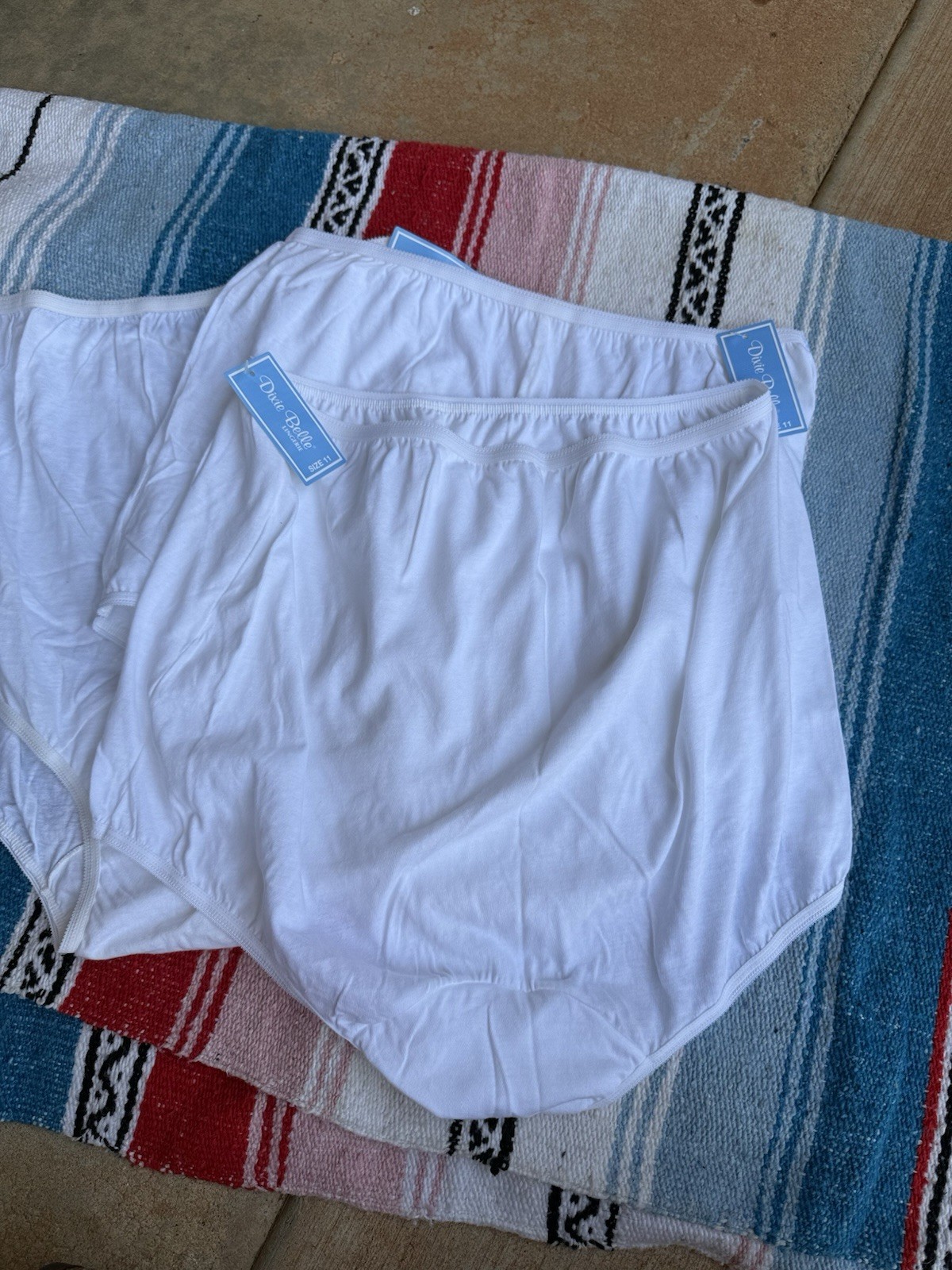 dixie belle panties Size 11 White Cotton Style 410 New With Tags Set Of 3