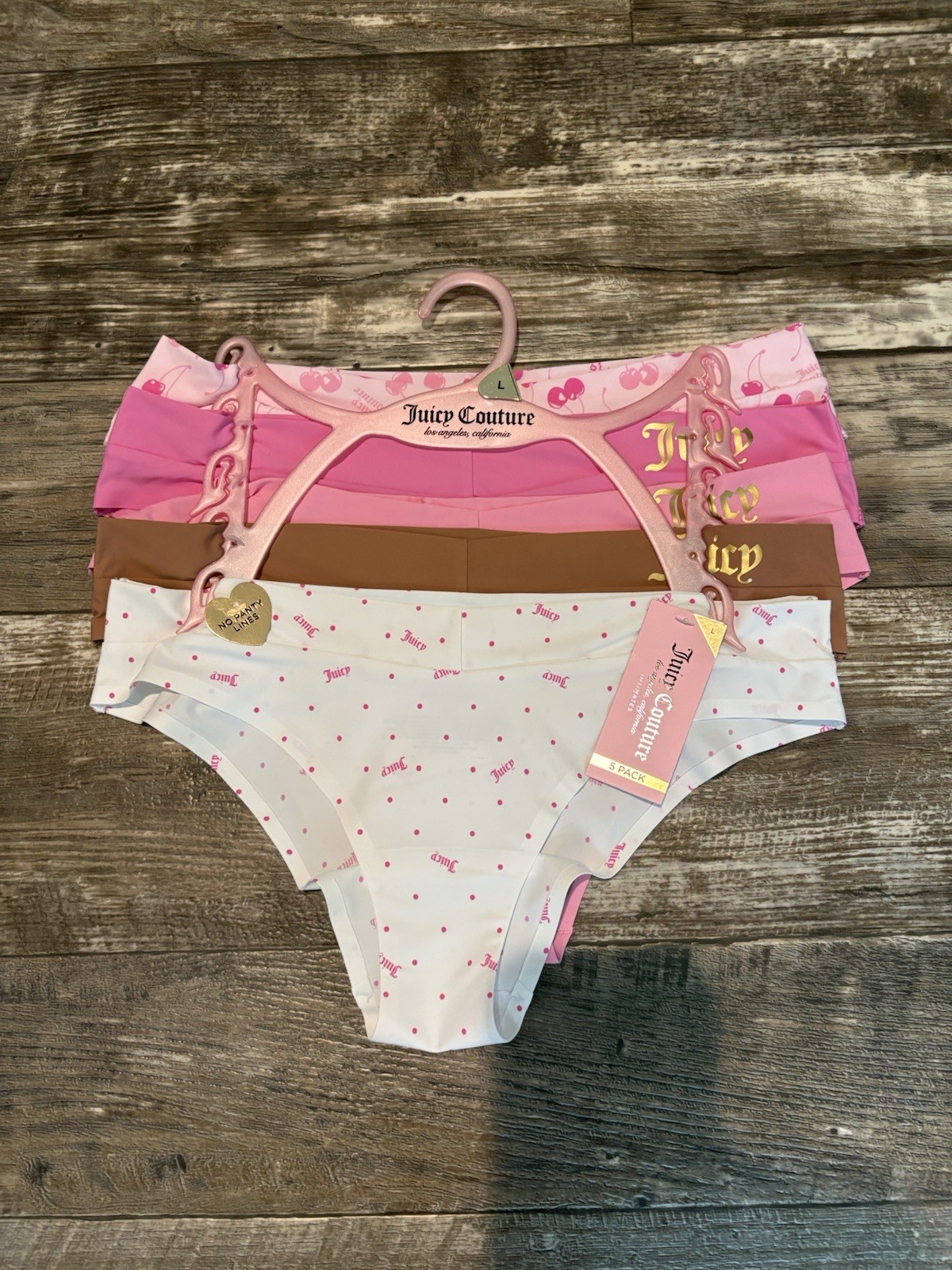 Juicy Couture No Panty Lines Cheeky Panties Women’s Size Large NWT