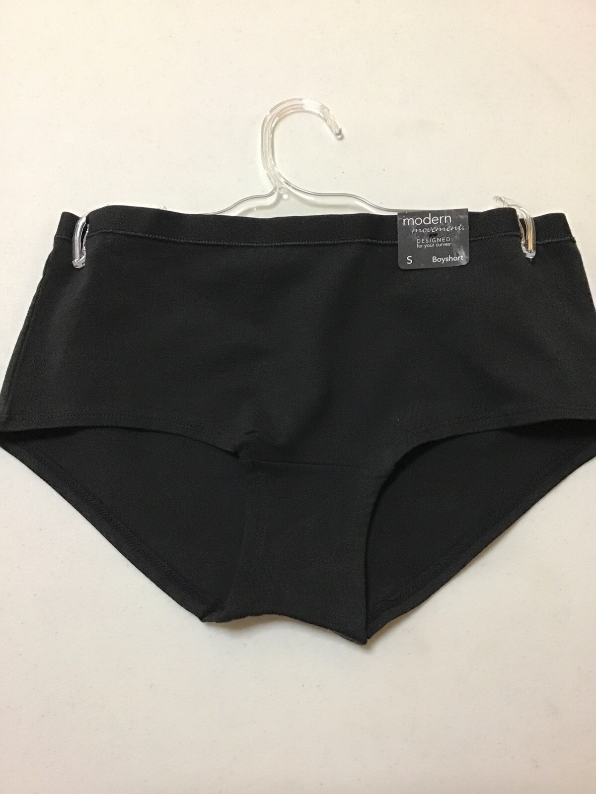WOMENS PANTY MODERN MOVEMENT BOYSHORT BLACK 95% COTTON 5% SPANDEX