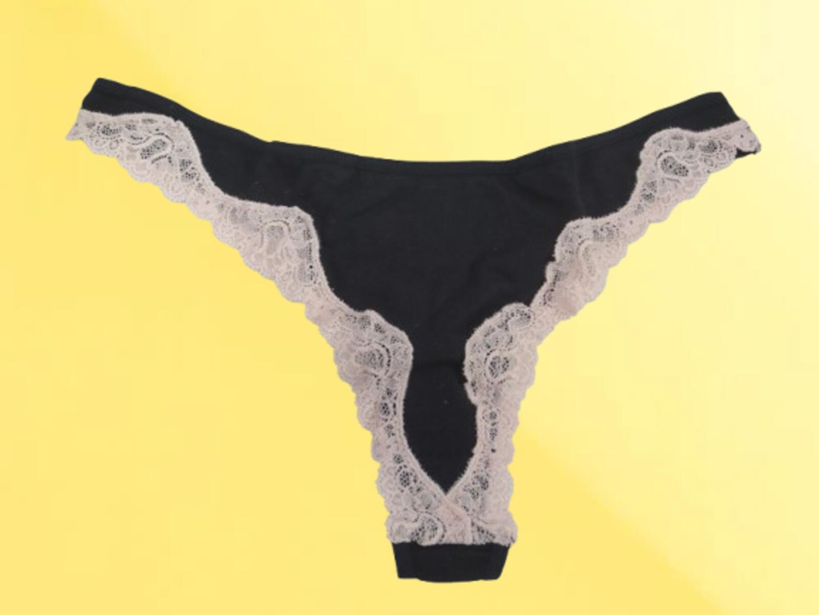 EXPRESS INTIMATES COTTON SPANDEX THONG PANTY BLACK SIZE MEDIUM BOXED LOT OF 3