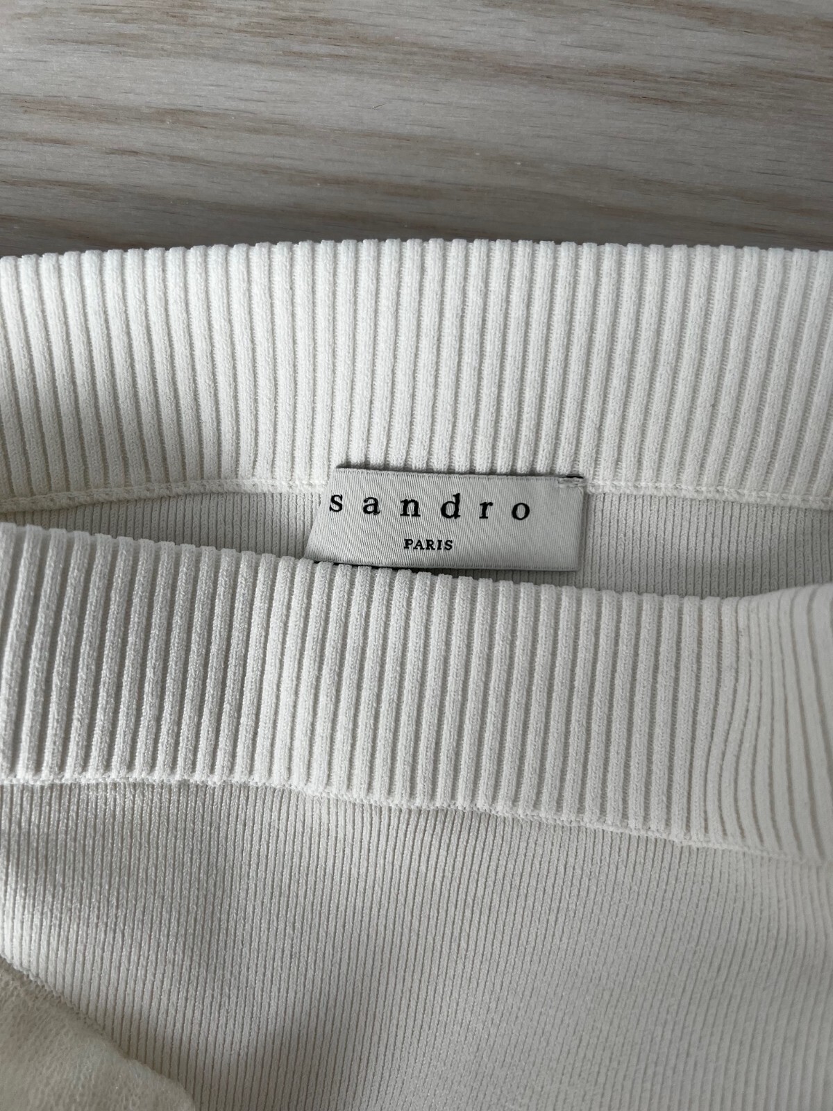 Sandro Paris Belinda Ruffled High Waisted Rib Panty Underwear White ( US 4 )