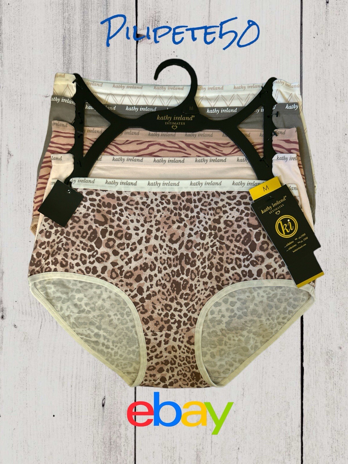 Kathy Ireland 5 Pack Multicolor Cotton/Spandex Briefs Sizes M~BF1239~ GREAT!