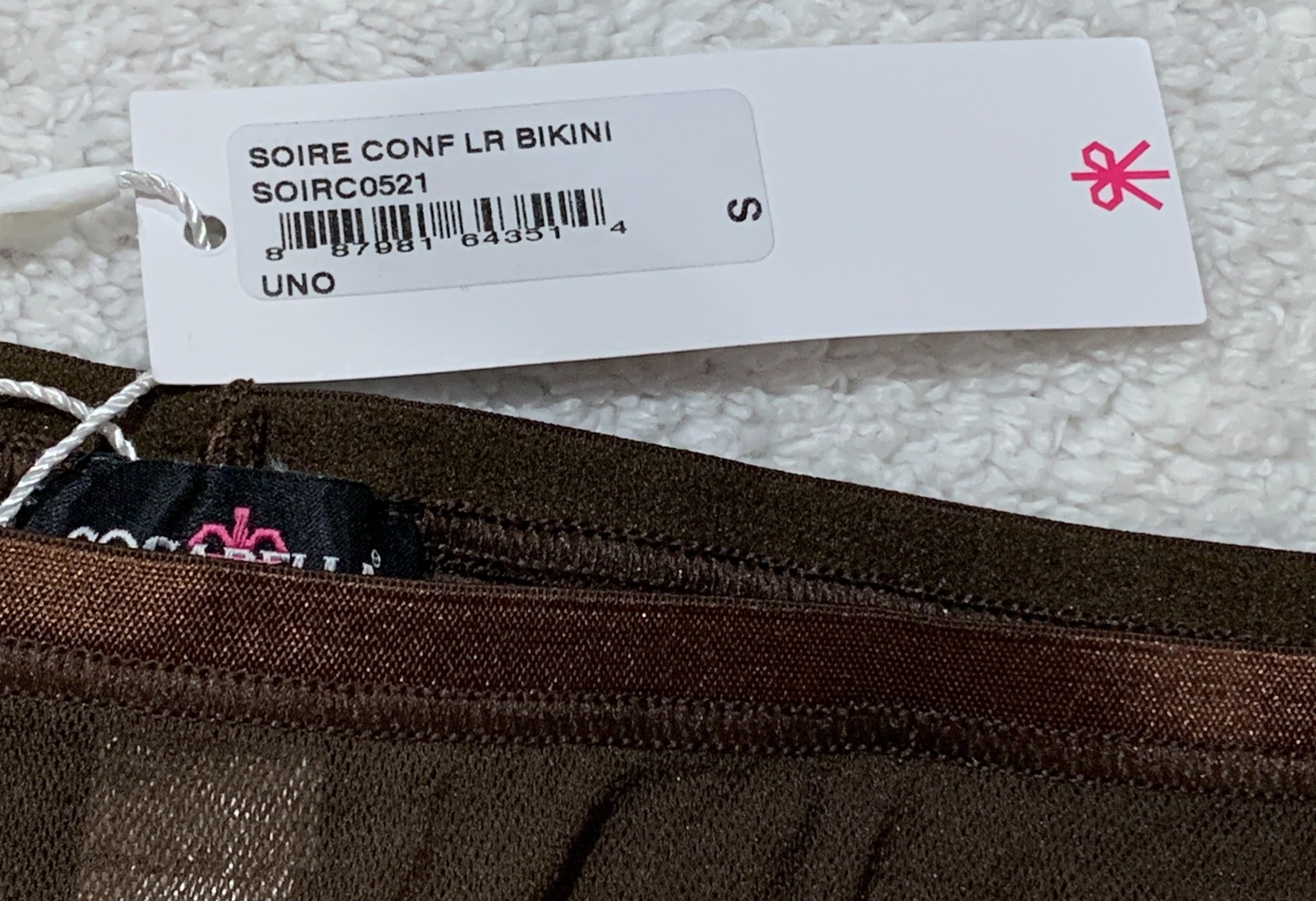 COSABELLA Soire Confidence Uno Dk Brown Low Rise Bikini Panty Womens Sz S 5 M 6