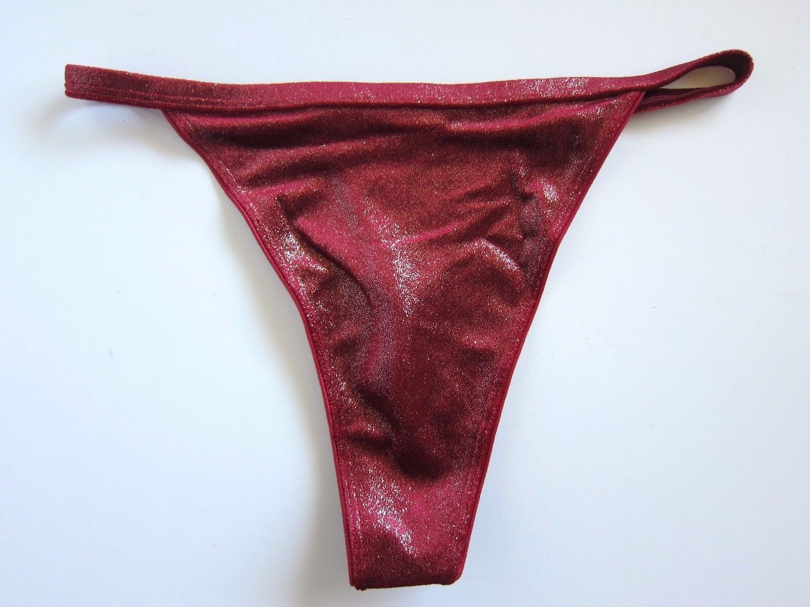 1 NEW Express VINTAGE 90s High Cut Glitter Velvet-Like Thong Panties MEDIUM