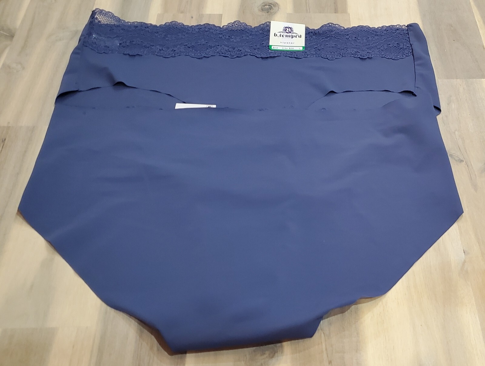B.tempt’d by Wacoal B.bare No Show Underwear 2PK Size Large Blue