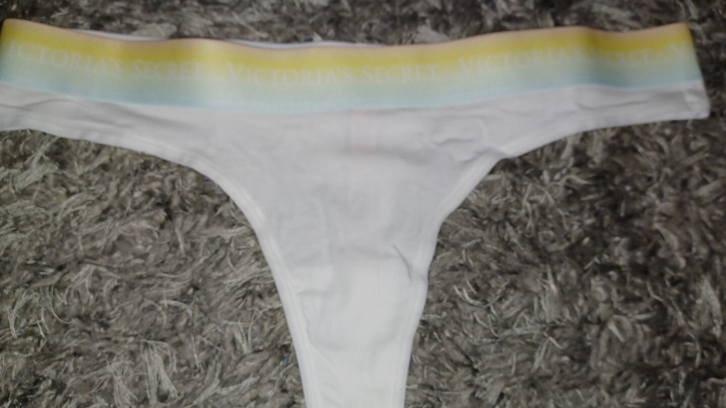 NeW Vs cotton rainbow ombre logo Thong Panty Size small